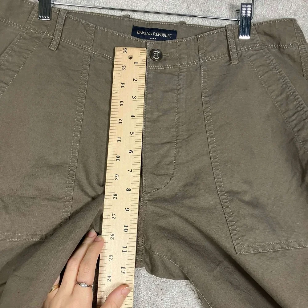 Banana Republic Pants Mens 34/34 Brown Linen Cotton Blend Utility Cargo Pocket